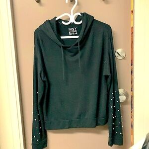 Like new Marc New York performance hoodie with pearls and rhinestones.Large